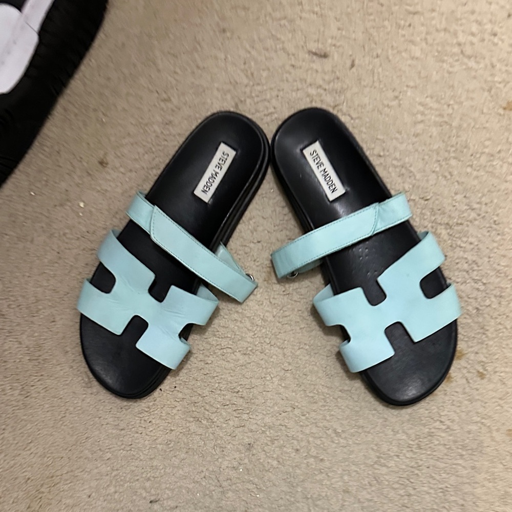 Steve Madden Light Blue maven Slide Sandals